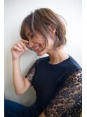 riley大人かわいい小顔丸みのあるショートボブ 20代30代40代