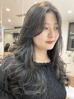 ノラキチジョウジ(NORA KICHIJOJI)&nbsp;レイヤーカット#流し前髪#抜け感ヘア#黒髪#外国人風カラー20代