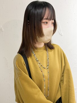 ラミエ バイ メルト 吉祥寺(lamie by melt) "久保田"顔まわりカット顔まわりウルフカット切りっぱなし