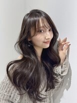 ハピネス 梅田茶屋町店(HAPPINESS)&nbsp;韓国ヘア/レイヤー/顔まわりカット/ブリーチなし/グレージュ