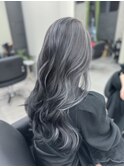 コントラスト極ハイライト☆アッシュブラック
