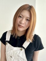 ベチカ(vetica) ブリーチなしストレートオレンジロブ