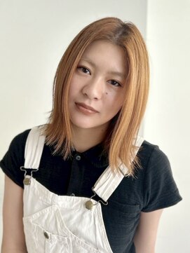 ベチカ(vetica) ブリーチなしストレートオレンジロブ