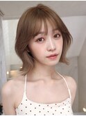 20代/韓国ボブ/レイヤーボブ/タッセルボブ/透明感カラー