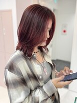 アール 横浜(R)&nbsp;【MOMO】レッドブラウン/ブリーチ無しカラー