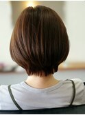 ナチュラルショートボブ30代、40代、50代