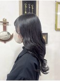 韓国風レイヤー×ブリーチなしブルーブラック/lamp 清水