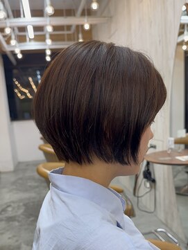 ロンドアジュール 横浜(Lond azur) くびれヘア/アプリコットオレンジ/レイヤー/ショートボブ/韓国