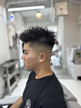 サワーズ 西新井店(SAWAS) High fade spiky/ブリーチ/メンズ/キッズカット/ハイライト