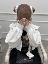 リルミー(Lilme) 【ヘアメ】ふわもこヘアセット*ツインお団子*新井