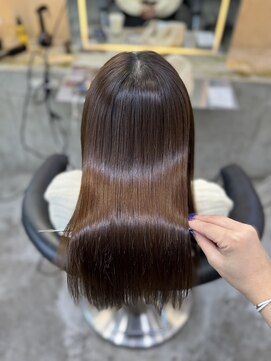 ロンド 表参道店(Lond) ミディアムレイヤーカット/髪質改善/韓国/黒髪/小顔/前髪