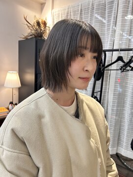 ルックアット(Look at) 【Look at】レイヤーボブ似合わせカット着物ヘアダークアッシュ