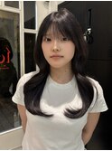 ダークパープル/ナチュラルショート/ミルクブラウン/夏/元町三宮