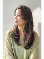 アッシュ 学芸大学店(Ash)&nbsp;ロング/大人女性/グレージュ/白髪ぼかしハイライト/髪質改善