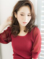 アジールヘア 所沢プロペ通り店(agir hair)&nbsp;かきあげ無造作カール、スィートミディ【所沢】