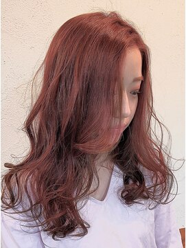 アンサルトヘア(unsarto hair) ブリーチなしのピンクベージュ