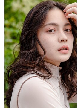 ヘアメイク マージ(hair make merge) 《東住吉区/デザインカラー》かきあげバング