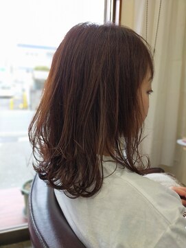 キュウヘアー(KYUU HAIR) ロブ×ピンクベージュ