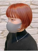 カシスオレンジカラー 個性派ショートボブ【静岡/髪質改善】