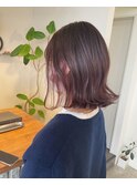 ピンクバイオレットインナーカラー