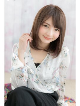 ミック ヘアアンドメイク アップ 駒込店(miq Hair&Make up) ヴェールカラー斜めバング小顔前下がりエアストレートc1