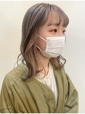 ダブルカラーイヤリングカラーインナーカラーベージュハイトーン
