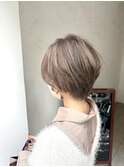 ☆20代30代40代☆  丸みタイトショート×ミルクティーベージュ☆