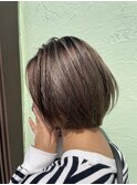 ショートボブ/Boston beige/shadow roots