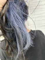 ヘアーエポック(hair epoque) 大人可愛い大人美人小顔立体カットブルーインナーカラー透け感