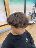 波巻きパーマ