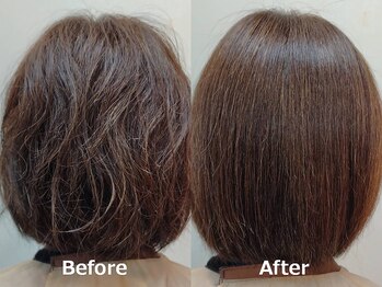 アカーム(hair salon acalm)の写真/【憧れの美髪☆】一人一人に合わせた薬剤を使用し、ダメージレスなのに自然で柔らかな仕上がりを実現☆