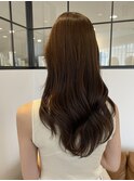 20代30代大人かわいいモカベージュナチュラルレイヤースタイル