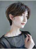 秋色オリーブカラー透明感カラー小顔_F20137