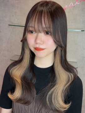 ロンドヴァリー 渋谷店(Lond vallee) ミディアムインナーカラーベージュ