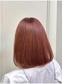 ブリーチありのオレンジビタミンカラー