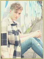 ジジバイワースホワイル(jiji by WORTH WHILE)&nbsp;アッシュブラックウルフマッシュパーマハイライト波巻きショート