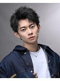短髪大人アップバング