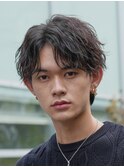 ツイストスパイラルパーマ波巻きパーマシャドウパーマ黒髪原宿