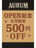 【OPEN記念★全員対象】今だけ500円OFF!
