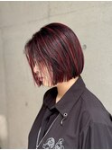 【SHARON】切りっぱなしボブ×ランダムカラー