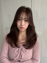 エトラ 渋谷店(etora) ◎ハイレイヤーカットくすみブラウンオリーブベージュ