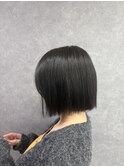 黒髪ボブ グレージュ