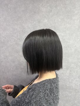 クリーブ 池袋(creeb) 黒髪ボブ グレージュ