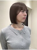 ストレート&外ハネスタイリングもできる顎下2cmボブ♪