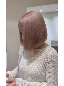 アース 酒田店(HAIR&MAKE EARTH) ボブ×ベビーピンク
