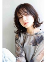 ムウ 難波(MOU) クールショートボブ前髪イメチェンピンクベージュ30代40代50代