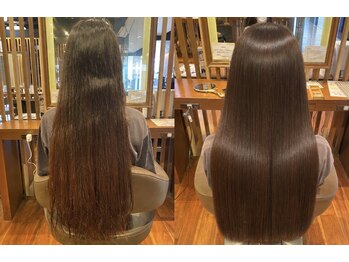 アリレイナ美容室 鎌倉店(ARIREINA)の写真/うねり・広がりを整えて、扱いやすい艶髪へ☆自然なストレートを叶えます◎【髪質改善/縮毛矯正/艶髪】