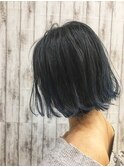 ブルー☆グラデーションボブ