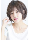 20代30代40代小顔ひし形ネオウルフ外ハネボブアッシュブラウン