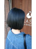 ワンレンボブ×ブルーブラック